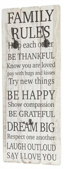 Garderobe Murale Family Rules Shabby