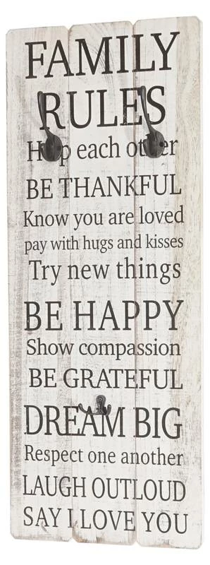 Garderobe Murale Family Rules Shabby 3 Garderobe Murale Family Rules Shabby