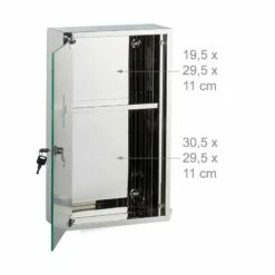 Armoire à Pharmacie Inox Porte Miroir -HOME24 Soldes 008344df99a44093a606312ab16646a0