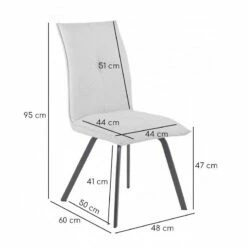 Lot 2 Chaises Tissu Pieds Métal - ARIA 36 Lot 2 Chaises Tissu Pieds Métal - ARIA -HOME24 Soldes 0692c50419994286b9d09a0df71ca842