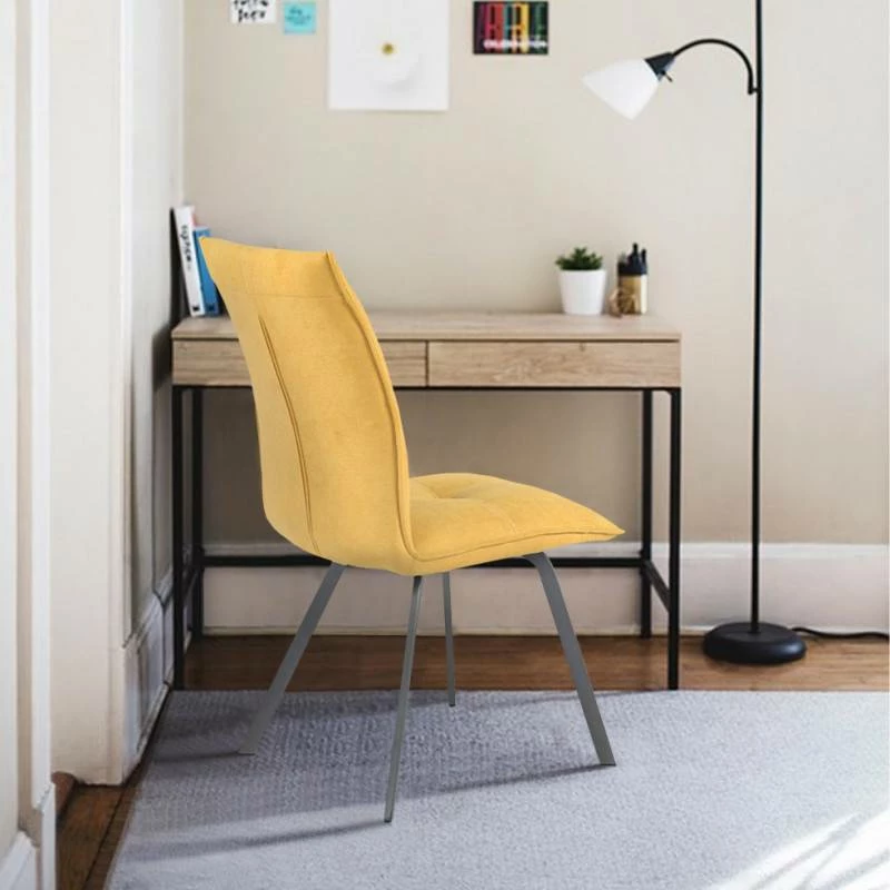 Lot 2 Chaises Tissu Pieds Métal - ARIA 4 Lot 2 Chaises Tissu Pieds Métal - ARIA – Image 2