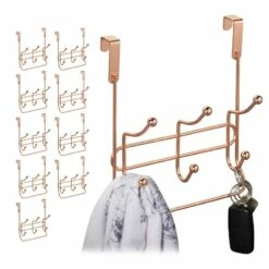 10x Porte-manteaux à 3 Crochets Double