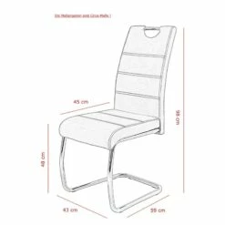 Chaise Cantilever La Paz II -HOME24 Soldes 1000138403 230214 500 SKETCH DETAILS P000000001000138403 sketch