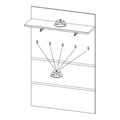 Porte-manteau Mural Lisbonne -HOME24 Soldes 1000191488 191016 15233900007 SKETCH DETAILS P000000001000191488 sketch