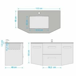 Meuble Avec Vasque Quickset 328 II 21 Meuble Avec Vasque Quickset 328 II -HOME24 Soldes 1000205009 210608 11250400001 SKETCH DETAILS P000000001000205009 sketch