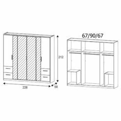 Armoire Carlsson I 21 Armoire Carlsson I -HOME24 Soldes 1000214950 200617 17093600023 SKETCH DETAILS P000000001000214950 sketch