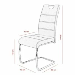 Chaise Cantilever La Paz -HOME24 Soldes 1000218725 200714 11160100047 SKETCH DETAILS P000000001000218725 sketch