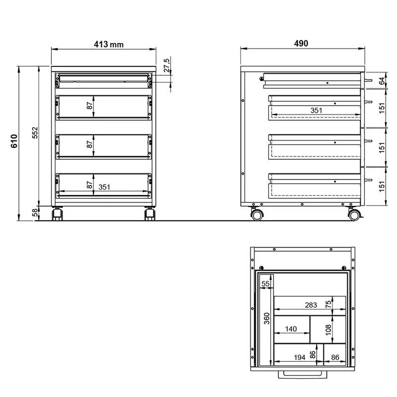 Caisson à Roulettes GW-Profi 2.0 9 Caisson à Roulettes GW-Profi 2.0 – Image 7