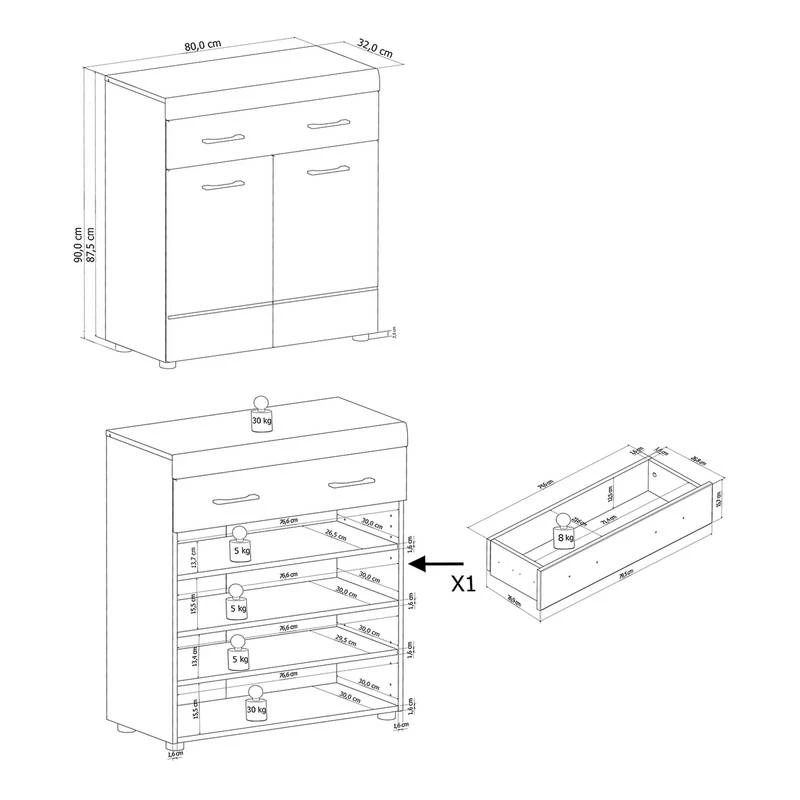 Ensemble D’entrée Liffre II (4 élém.) 12 Ensemble D’entrée Liffre II (4 élém.) – Image 10