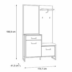 Ensemble D’entrée Compact Voru -HOME24 Soldes 1000264578 210505 14340800099 SKETCH DETAILS P000000001000264578 sketch