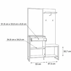 Ensemble D’entrée Compact Voru -HOME24 Soldes 1000264578 210505 14340800100 SKETCH DETAILS P000000001000264578 sketch