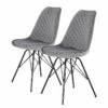 Chaises Capitonnées Flekke I (lot De 2)