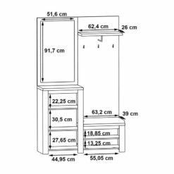Ensemble D’entrée Compact Boneo -HOME24 Soldes 1000285733 210813 14510100050 SKETCH DETAILS P000000001000285733 sketch