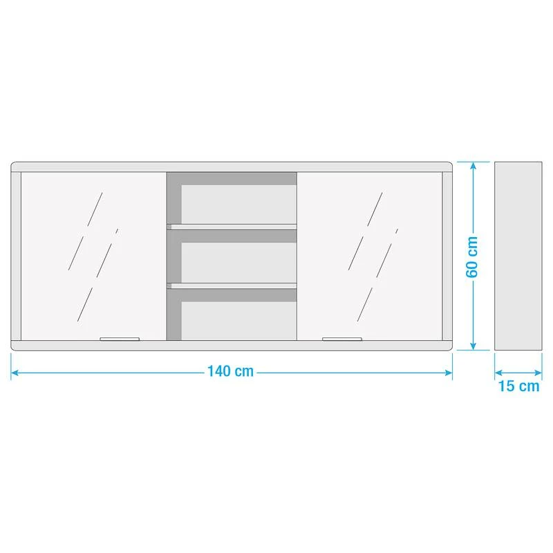 Armoire De Toilette TRANGLE Larg. 140 Cm 21 Armoire De Toilette TRANGLE Larg. 140 Cm – Image 19
