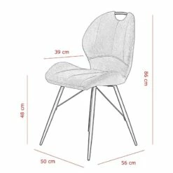 Chaise Capitonnée Glin -HOME24 Soldes 1000309932 211117 170531000589 SKETCH DETAILS P000000001000309932 sketch