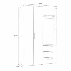 Ensemble D’entrée Compact Smartt -HOME24 Soldes 1000344682 220414 500 SKETCH DETAILS P000000001000344682 sketch