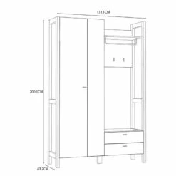 Porte-manteau Compact Thurles II -HOME24 Soldes 1000364900 220722 500 SKETCH DETAILS P000000001000364900 sketch