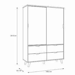 Armoire à Portes Coulissantes Weser -HOME24 Soldes 1000366214 220913 500 SKETCH DETAILS P000000001000366214 sketch