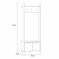 Ensemble D’entrée Compact Holwell I -HOME24 Soldes 1000372770 230124 500 SKETCH DETAILS P000000001000372770 sketch