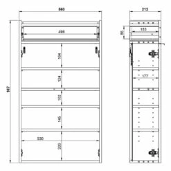 Meuble à Chaussures Ameca 56 Cm 22 Meuble à Chaussures Ameca 56 Cm -HOME24 Soldes 1000383149 230418 500 SKETCH DETAILS P000000001000383149 sketch