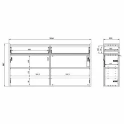Meuble à Chaussures Ameca 110 Cm -HOME24 Soldes 1000383150 230418 500 SKETCH DETAILS P000000001000383150 sketch