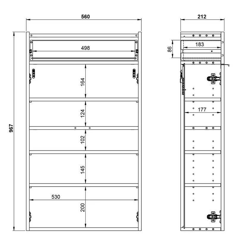 Meuble à Chaussures Ameca 56 Cm 16 Meuble à Chaussures Ameca 56 Cm – Image 14