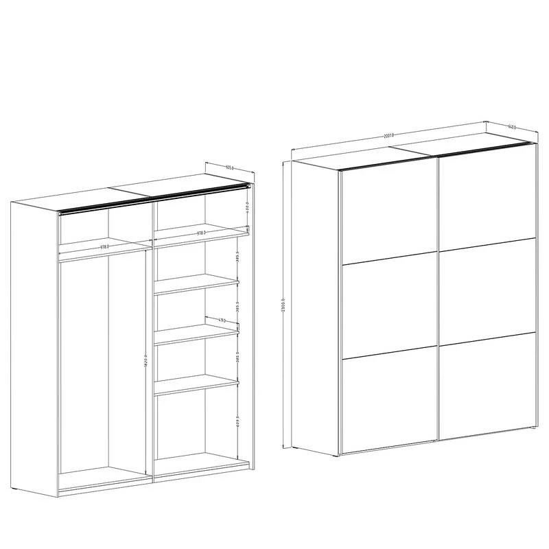 Armoire à Portes Coulissantes Krasbea 14 Armoire à Portes Coulissantes Krasbea – Image 12