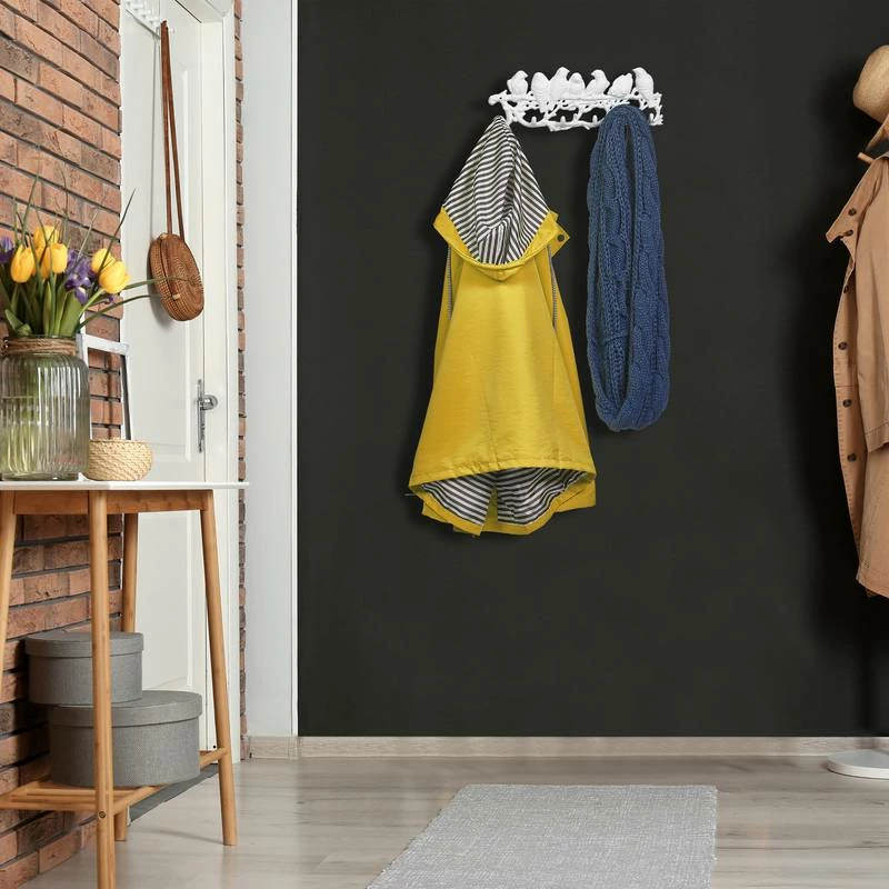 Portemanteau Blanc Design Oiseaux 6 Portemanteau Blanc Design Oiseaux – Image 4