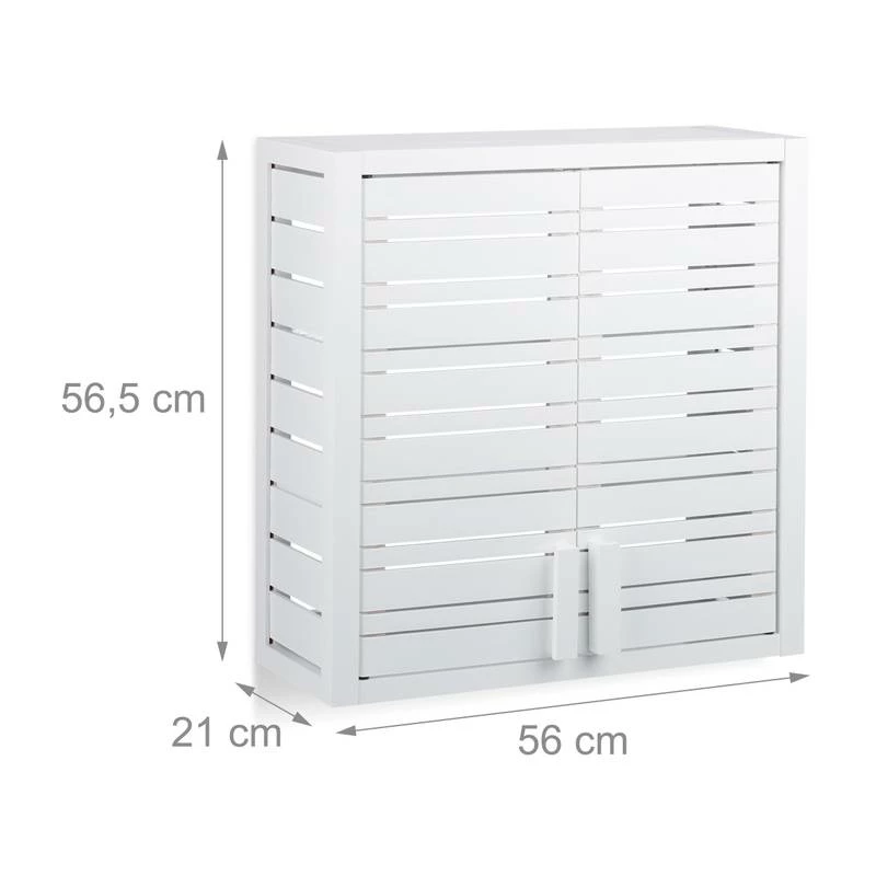 Placard Mural Salle De Bain Bambou Blanc 10 Placard Mural Salle De Bain Bambou Blanc – Image 8