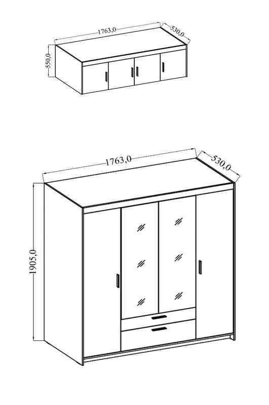 FURNIX Armoire Eliza 4D 6 FURNIX Armoire Eliza 4D – Image 4