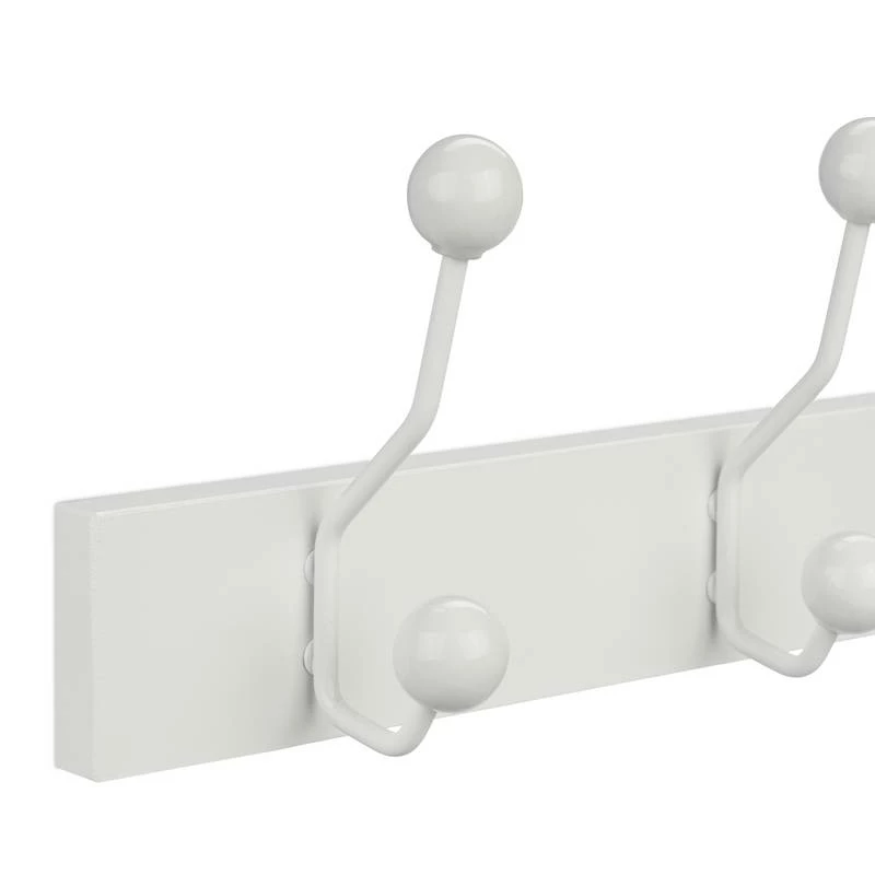 Portemanteau Mural Blanc 5 Crochets 7 Portemanteau Mural Blanc 5 Crochets – Image 5