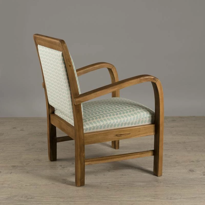 Fauteuil Pétales En Teck Et Tissu 7 Fauteuil Pétales En Teck Et Tissu – Image 5