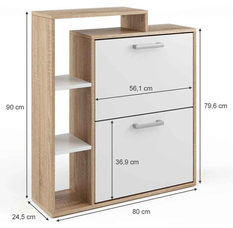 Meuble à Chaussures Orlando Blanc/béton 12 Meuble à Chaussures Orlando Blanc/béton – Image 10