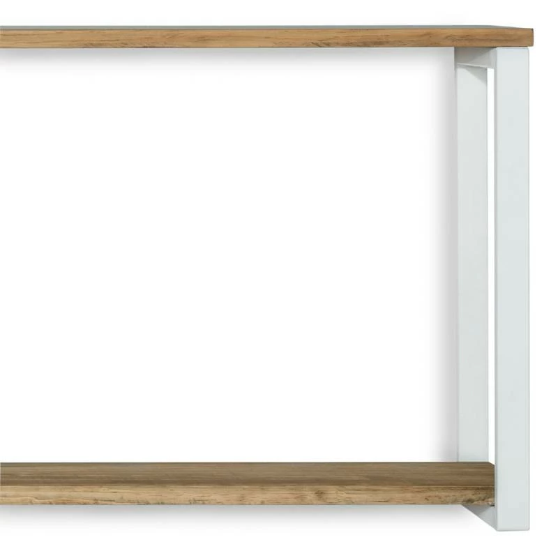 Étagère Murale Double 30x140x48 Blanc 7 Étagère Murale Double 30x140x48 Blanc – Image 5