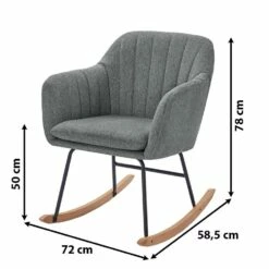 Fauteuil ELSA Tissu Gris Rocking Chair 27 Fauteuil ELSA Tissu Gris Rocking Chair -HOME24 Soldes 21bacab7b75b4606be7bccd0e0b63157