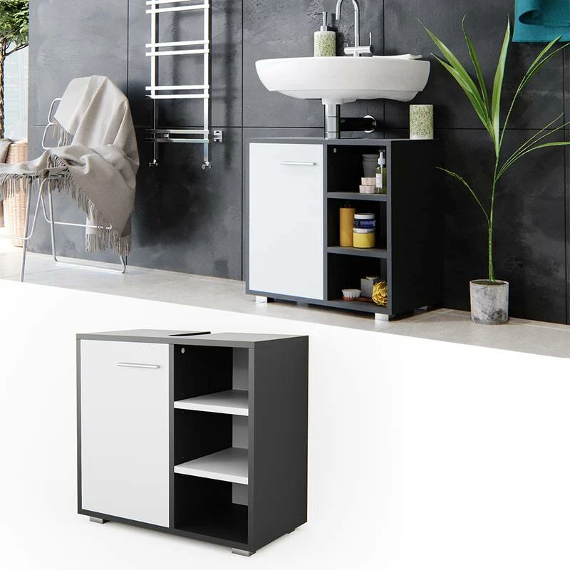 Meuble Sous-lavabo Perry Anthracite 6 Meuble Sous-lavabo Perry Anthracite – Image 4