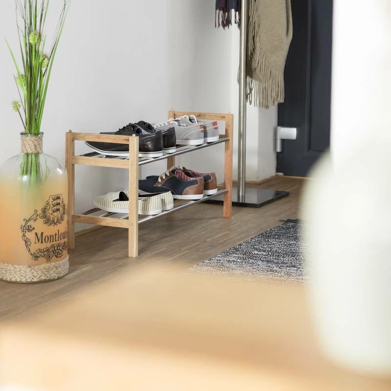 Étagère à Chaussures Noyer 6 Paires 4 Étagère à Chaussures Noyer 6 Paires – Image 2