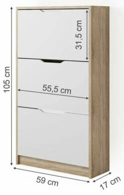 Meuble à Chaussures Luca Sonoma/blanc 12 Meuble à Chaussures Luca Sonoma/blanc -HOME24 Soldes 2a20f36e850948f6872d1b989bc70b0e.cropped 251 167 516 814.processed