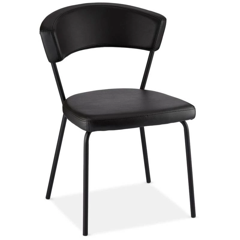 Chaises Capitonnées Preben Noir Lot De 4 5 Chaises Capitonnées Preben Noir Lot De 4 – Image 3