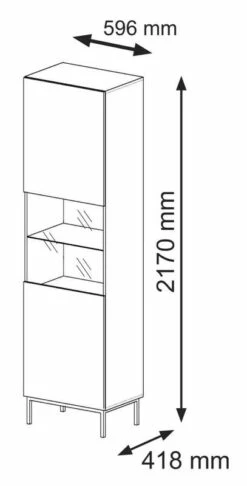 Armoire Vitrine RavennaB 60x42x217 -HOME24 Soldes 2d6be476179b44fb919031a3ba0da9e9