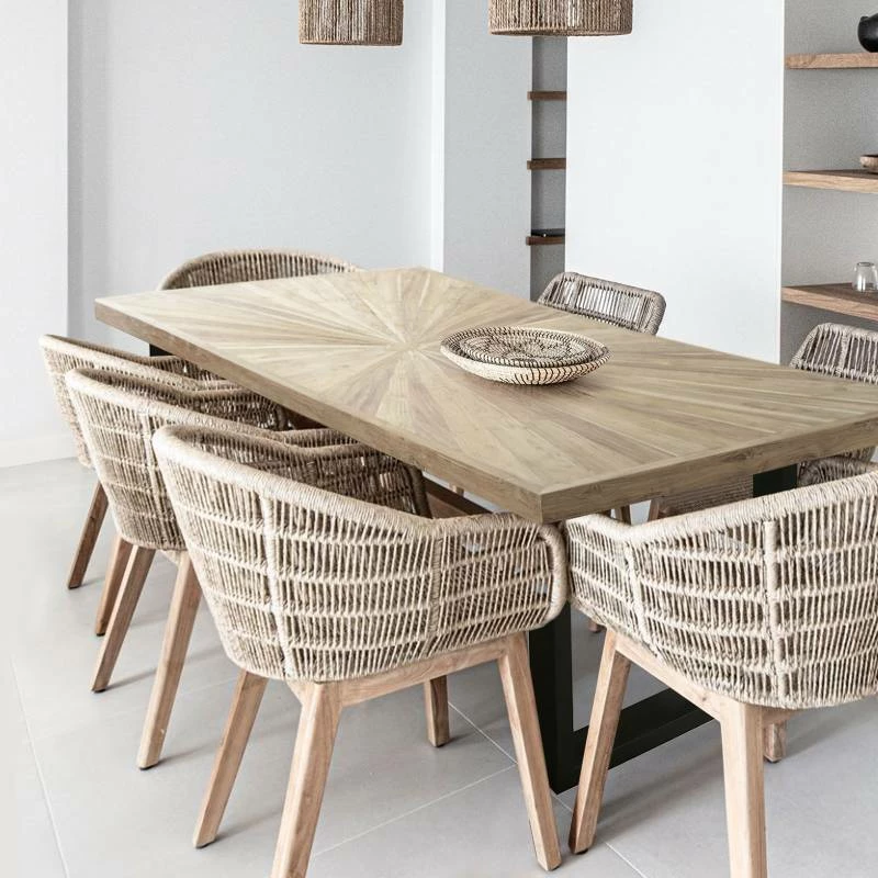 Maelie - Chaise En Teck Massif Et Corde 6 Maelie - Chaise En Teck Massif Et Corde – Image 4