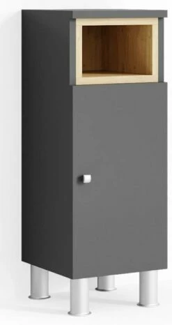 Chiffonnier Aquis Anthracite/chêne