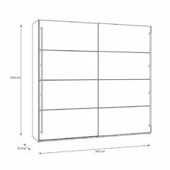 Armoire 220 Cm 2 P. Décor Blanc & Bois -HOME24 Soldes 3811a73a79344bcc81d6d7c272af7061