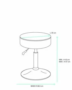 KAYELLES Tabouret Hauteur Réglable YU 7 KAYELLES Tabouret Hauteur Réglable YU -HOME24 Soldes 3ad4b073421f4c55885a5f7775d753bf