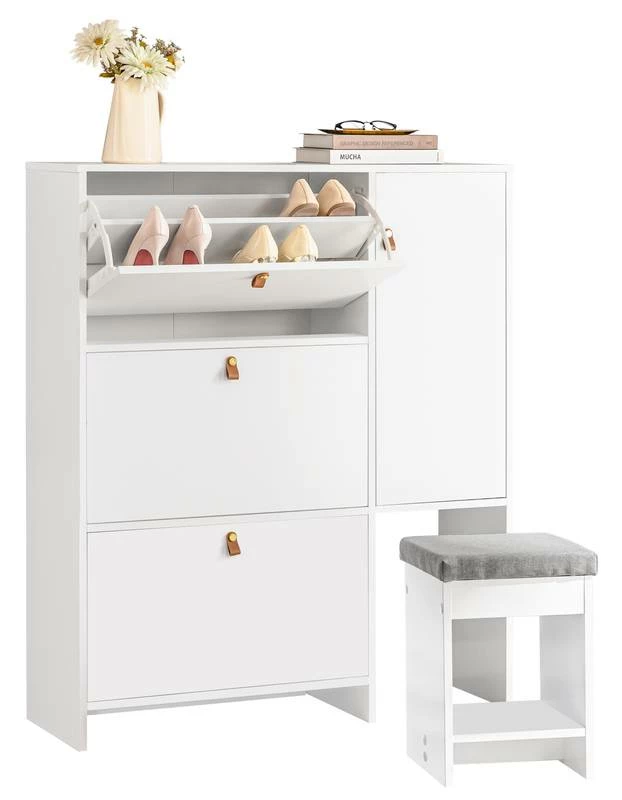 Armoire à Chaussures FSR107-W 3 Armoire à Chaussures FSR107-W