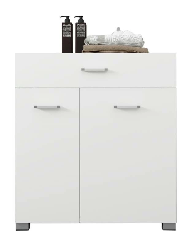 Armoire à Linge 75x785x45 Cm Blanc 6 Armoire à Linge 75x785x45 Cm Blanc – Image 4