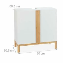 Meuble Dessous De Lavabo En Bambou Blanc -HOME24 Soldes 3f7487960c034b01a1f6a8658977db59