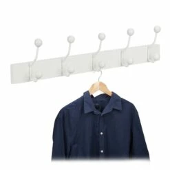 Portemanteau Mural Blanc 5 Crochets 12 Portemanteau Mural Blanc 5 Crochets -HOME24 Soldes 40ee892568764e28a90a6eb182682fb9