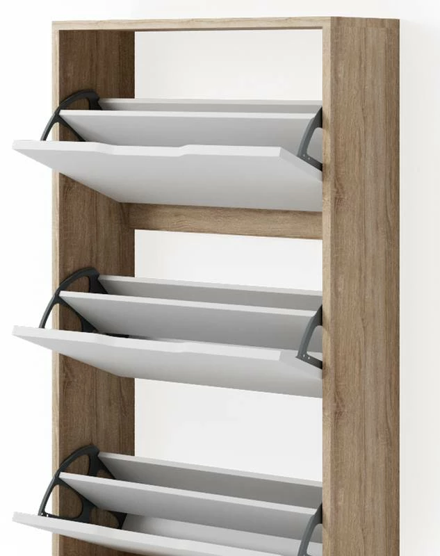 Meuble à Chaussures Luca Sonoma/blanc 5 Meuble à Chaussures Luca Sonoma/blanc – Image 3