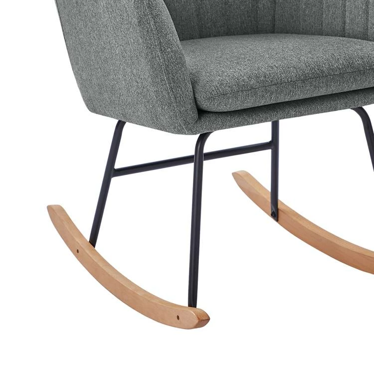 Fauteuil ELSA Tissu Gris Rocking Chair 7 Fauteuil ELSA Tissu Gris Rocking Chair – Image 5